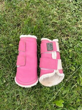 Pink brush boots